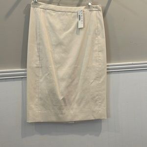 NWT J.Crew cream pencil skirt